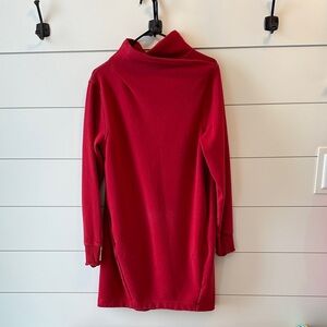 Athleta Vibrant Red Cozy Karma sweatshirt dress